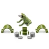 Juego de la Rana completo de acero inoxidable 1 rana 2 puentes 10 fichas y 2 sujeciones