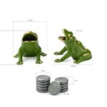 Grenouille et 10 jetons en acier inoxydable pour le jeu de la grenouille "type basque"