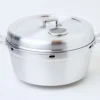 Olla de horno molde bizcochera de aluminio con visor y asas