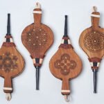 Soufflet en bois et cuir fabriqué artisanalement 46 cm
