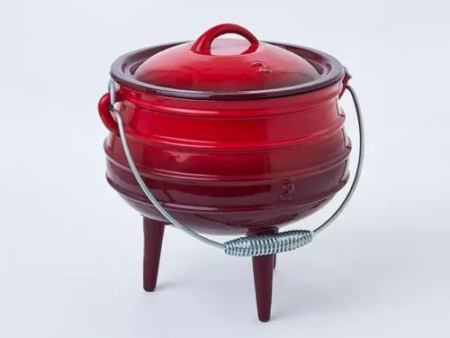 Pote "Potjie" olla de hierro fundido 6 litros esmaltado con 3 patas, horno holandés