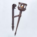 Lampe Murale Modèle Torche du Donjon Aluminium Effet Rustique 50 cm