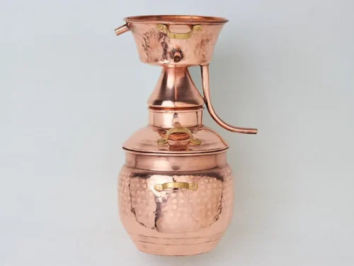 Alquitara de tres cuerpos de cobre (todas las medidas)