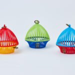 Lot/3 Cages à Grillons en Plastique avec Crochet de Suspension et Porte