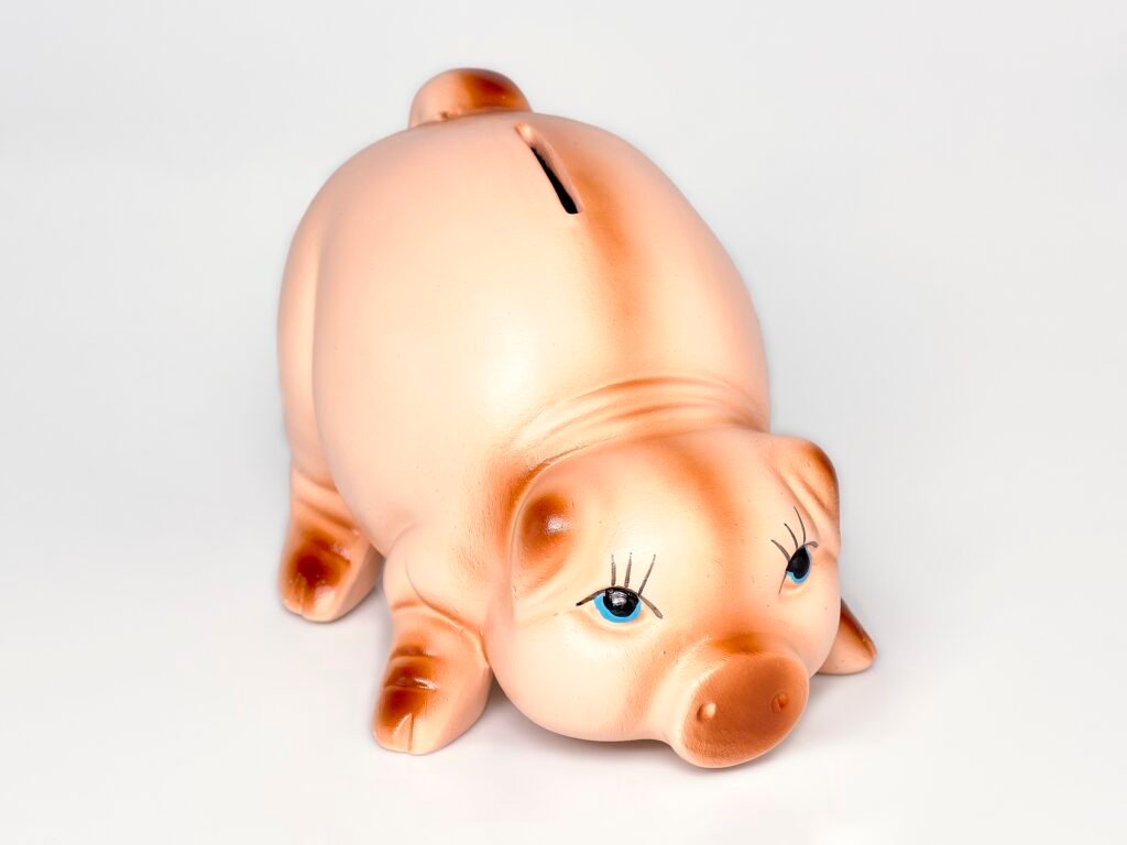 Hucha Cerdito Cerámica Calidad Diseño Cuidado Pintado a Mano Detalle Colores Dos Tamaños