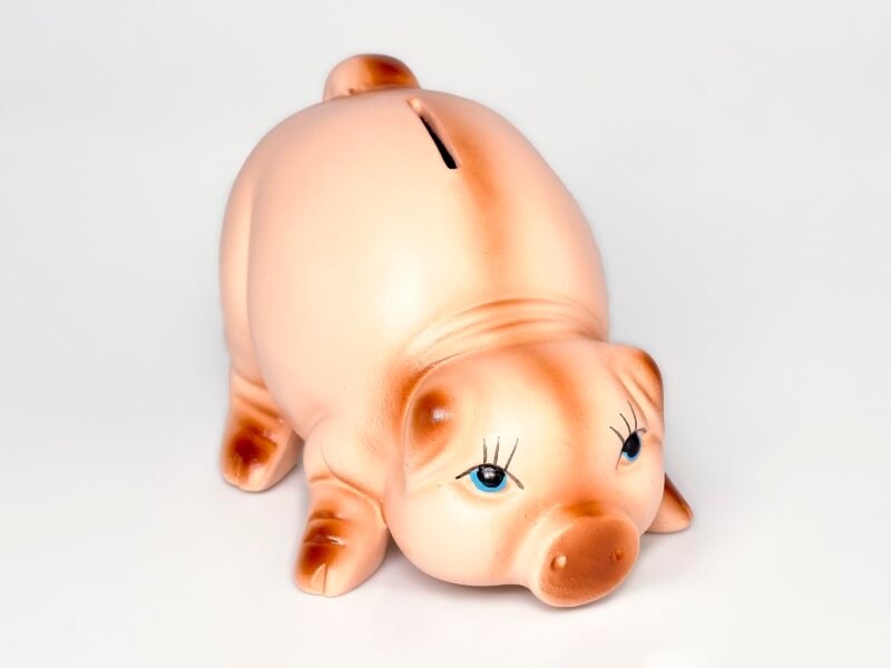 Hucha Cerdito Cerámica Calidad Diseño Cuidado Pintado a Mano Detalle Colores Dos Tamaños