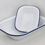 Plateau ou plateau en porcelaine blanche, 2 tailles