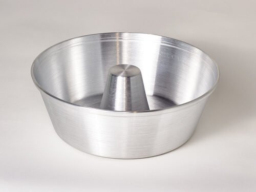 Molde savarín grande, bizcochera flanera de aluminio pulido