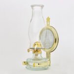 Lanterne ou lampe en cristal haut pour kérosène, alcool, paraffine... avec miroir réflecteur.