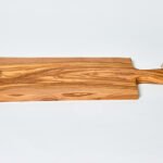 Plateau à Découper Rectangulaire en Bois d'Olivier, Fait à la Main, Tampon Artisanal Espagne, Traitement à l'Huile 50 cm