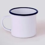 Tasse pot en acier émaillé droit 400 ml