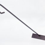 Grattoir Râteau à Cendres Cheminée Barbecue Fer Noir 65 cm Long 12x3,5 cm Balai