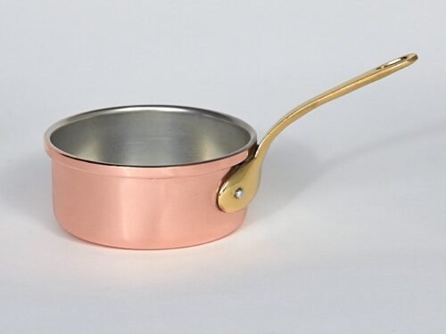 Casserole en cuivre avec manche en laiton – Intérieur étamé ou inox, 10 à 28 cm