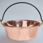 Chaudron artisanal en cuivre massif avec anse en fer forgé – 14 à 50 cm