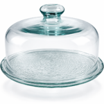 Cloche à fromage et à gâteau en verre avec plateau – 30,5 cm