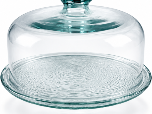 Cloche à fromage et à gâteau en verre avec plateau – 30,5 cm