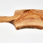 Plateau à Découper Carré en Bois d'Olivier, Fait à la Main, Tampon Artisanal Espagne, Traitement à l'Huile 35 cm