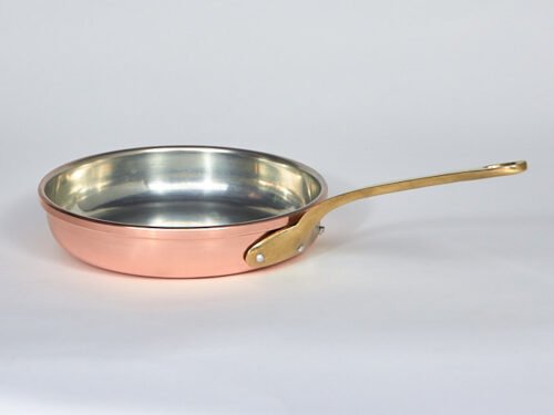 Sartén de cobre con mango de latón y estañado interior para todo tipo de cocinas, todos los tamaños
