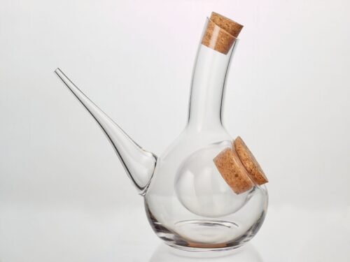 Porron rafraîchisseur en verre soufflé avec compartiment à glaçons – 500 ml