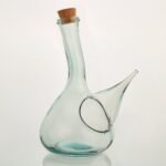 Porron traditionnel en verre artisanal avec bouchon en liège – 1 L, fabriqué en Espagne